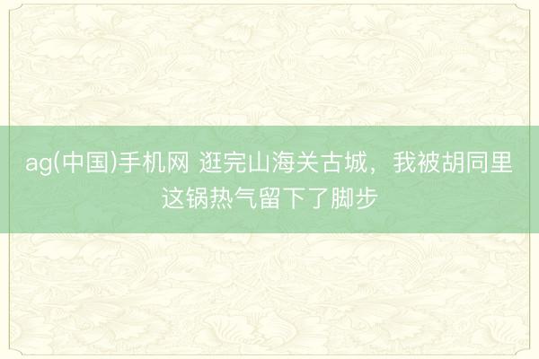 ag(中国)手机网 逛完山海关古城，我被胡同里这锅热气留下了脚步