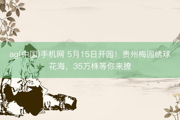 ag(中国)手机网 5月15日开园！贵州梅园绣球花海，35万株等你来撩