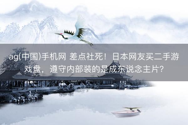 ag(中国)手机网 差点社死！日本网友买二手游戏盘，遵守内部装的是成东说念主片？