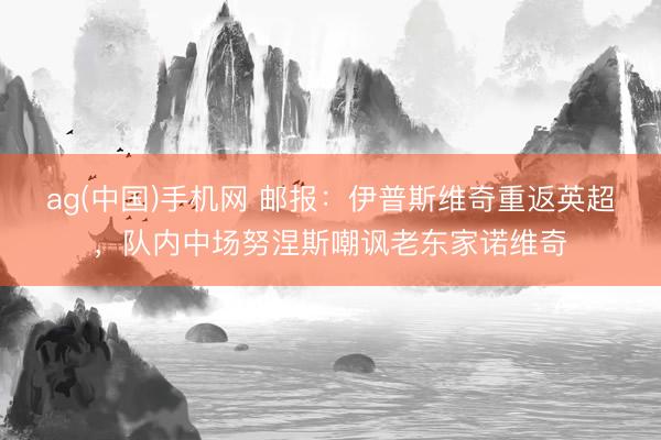 ag(中国)手机网 邮报：伊普斯维奇重返英超，队内中场努涅斯嘲讽老东家诺维奇