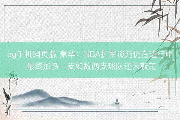 ag手机网页版 萧华：NBA扩军谈判仍在进行中 最终加多一支如故两支球队还未敲定