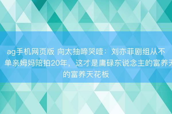 ag手机网页版 向太抽啼哭噎：刘亦菲剧组从不迟到！单亲姆妈陪拍20年，这才是庸碌东说念主的富养天花板