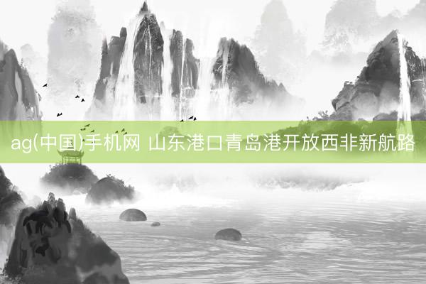ag(中国)手机网 山东港口青岛港开放西非新航路